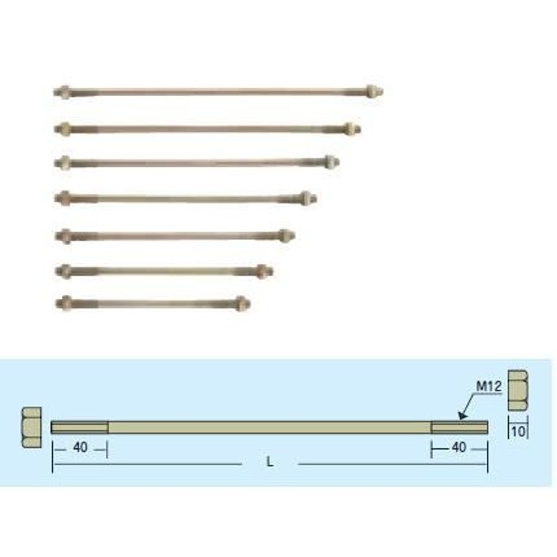 Zマーク金物（Z） M12 両引きボルト 360mm(在来工法金物 軸組工法金物