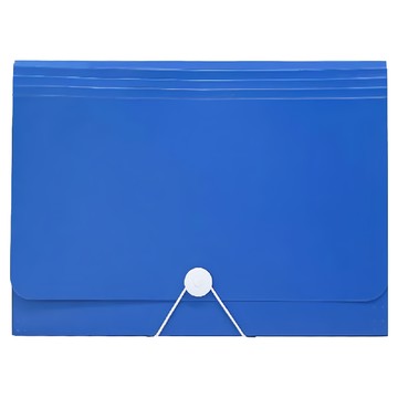 OTO歐迪奧文具 13格 繩扣式風琴文件夾 深海藍 A4  1個