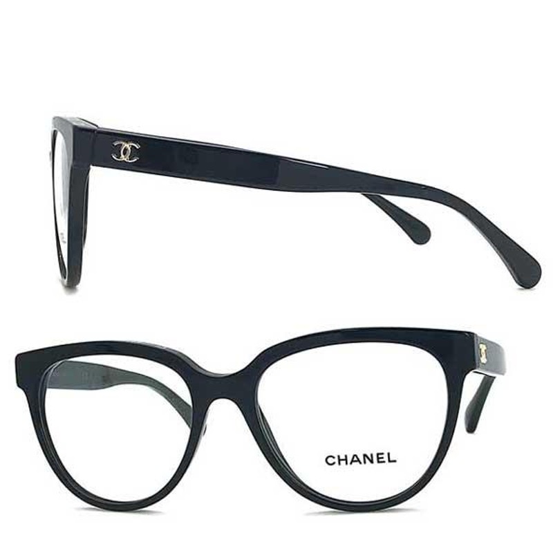 CHANEL メガネフレーム ブランド シャネル レディース ブラック 眼鏡 ...