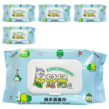 大眼蛙 純水濕紙巾  1入  5包