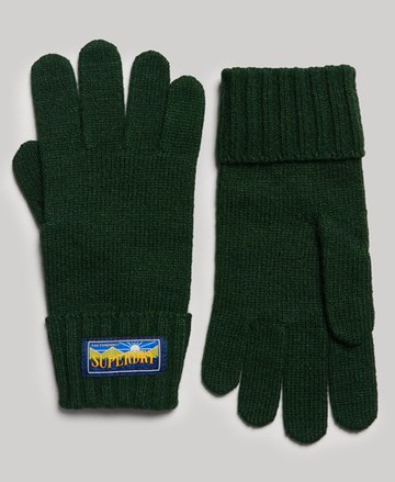 Superdry Women's Wool Blend Radar Gloves Green Size: MxL
