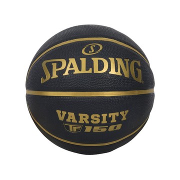 spalding tf-150 #7橡膠籃球#42737-訓練 運動 室內外 7號球 黑金