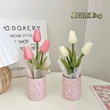 打包春天~ins風郁金香花束少女心伴手禮 生日小禮物桌面擺件裝飾