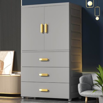 家用寶寶衣柜加厚嬰兒小衣櫥臥室簡易雙開門收納柜塑料衣服儲物柜