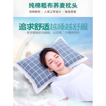 全棉老粗布純蕎麥殼枕頭睡覺專用枕芯枕套蕎皮成人學生兒童枕單人