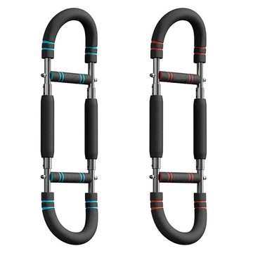 握力器 QIANHUANG FITNESS 室內健身鍛煉U型臂力器 鍛煉手臂握力器 胸肌訓練器 手臂臂力棒 三檔可調節彈簧型