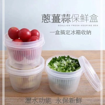👉🏻台灣出貨📌日式雙層保鮮盒 多功能雙層保鮮盒 蔥薑蒜小物保鮮盒 蔥花保鮮盒 保鮮盒 密封盒 收納盒 食物盒 瀝水盒