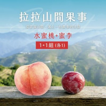 【拉拉山間果事】拉拉山雙蜜組-水蜜桃10顆禮盒x1+蜜李3斤禮盒x1