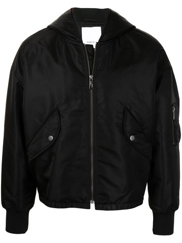 Ports V - hooded bomber jacket - unisex - Polyamide - S - Black