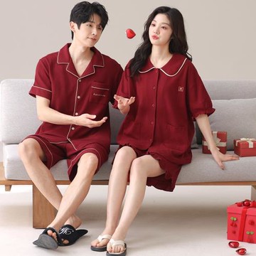 純棉開衫可愛甜美高檔女情侶睡衣