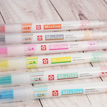 【CHL】Sakura Mixline 雙色底線螢光筆 雙頭標記筆 Vuk-T 重點 筆記 下劃線 底線 珊瑚紅 玫瑰色