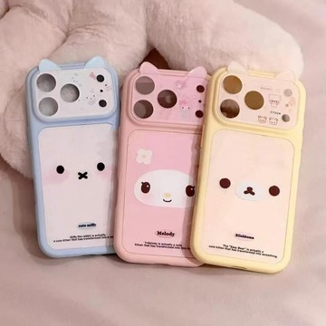 ins風 日韓卡通表情適用iPhone18Pro貓耳手機殼蘋果17/16康寧15可愛14套防摔
