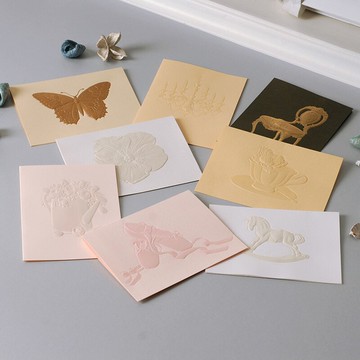 伊和諾賀卡迷你感謝卡萬用卡片商務小卡生日祝福賀卡MINI-1512