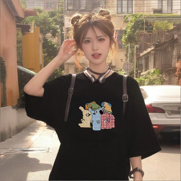 【現貨！當天出貨】女生短袖 純棉重磅t恤  韓系衣服 大尺碼女裝  oversize上衣 潮流百搭短tee 新款夏季短t