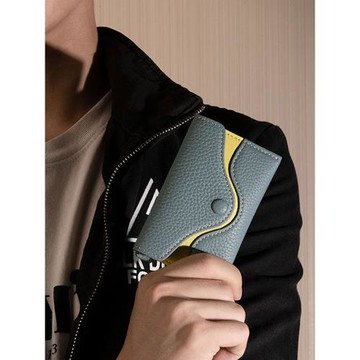 HANATORA花虎真皮卡包女士簡約便捷掛脖名片夾證件隨身收納小包