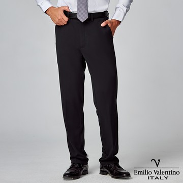范倫提諾特級彈性平口西褲-黑色34
