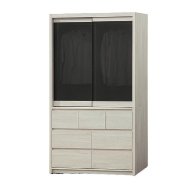 【MUNA家居】白梧桐4X7尺推門衣櫥(247)