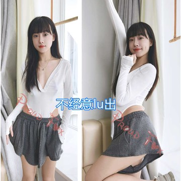 台灣出貨 她秘露小出超短裙褲走光性感甜辣高腰顯瘦a字褲新款