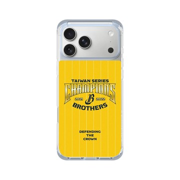 iPhone 17 Pro Max ClearX (MagSafe 兼容) 冰透藍 - 職棒-中信兄弟 Brothers - 2022中信兄弟總冠軍紀念款-榮耀黃