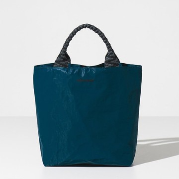 Miyansol 輕量皺皺迷你托特包(附背帶)-海藻藍 可斜背可手提