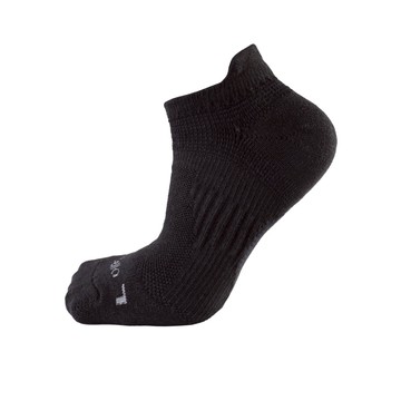 FootSpa抗菌除臭足弓加強運動船襪-Y字 - M素黑