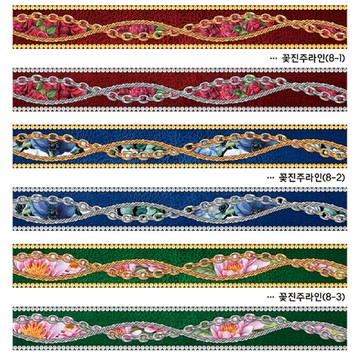 花朵鏈條線條 2種 (blackraccoon) 復古拼貼設計紙質貼紙