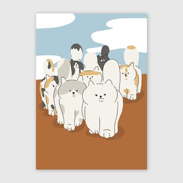 大貓插畫海報 - bigbigcat 和朋友們