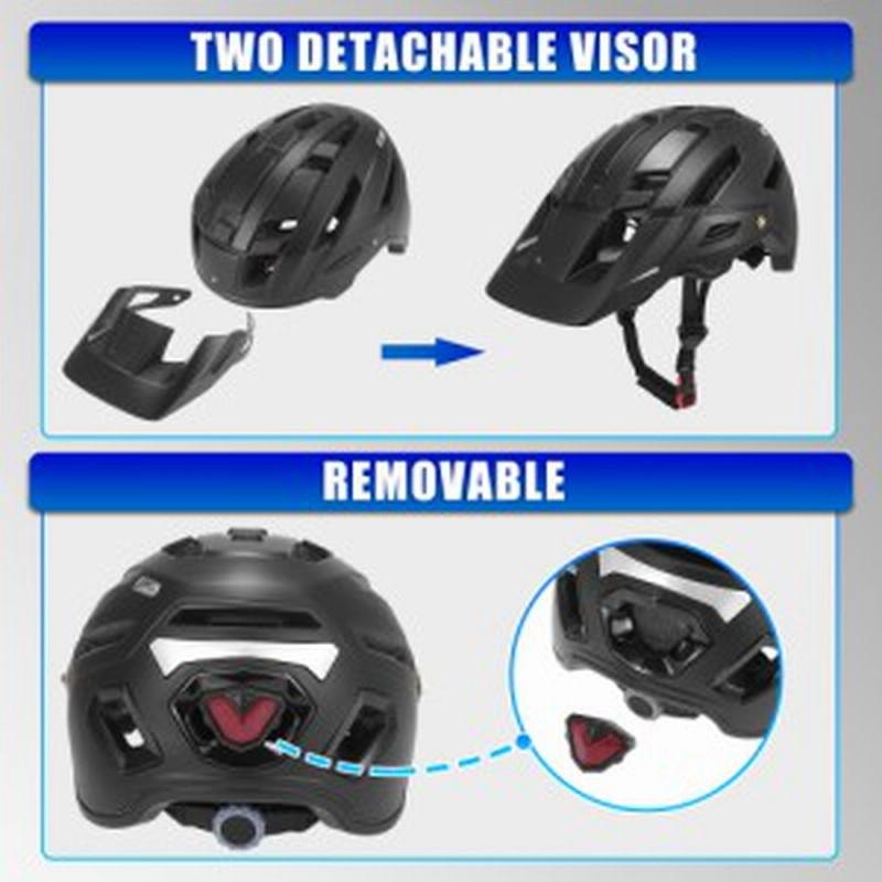 X Autohaux サイクリングヘルメット マウンテンバイクヘルメット 大人 男性 女性用 ロード 長い取り外し可能なバイザーリアライ 通販 Lineポイント最大get Lineショッピング