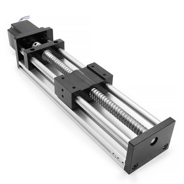 滑臺模組EB滾珠絲杠直線套裝雙光軸小型電動升降57步進電機工作臺[DD1201001]