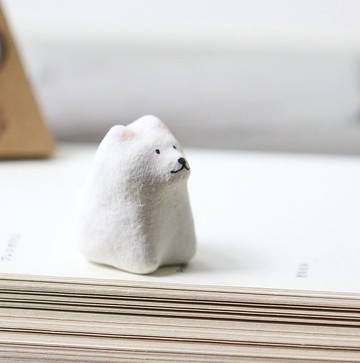 白DOG∣手工紙塑狗