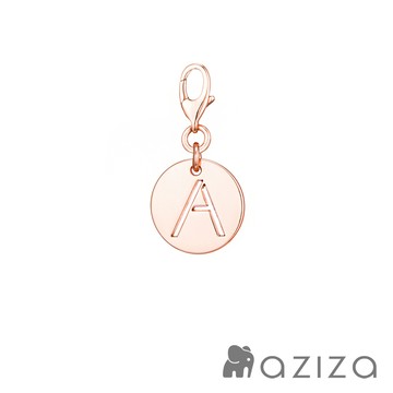 aziza 玫瑰金縷空圓盤吊飾-A (吊飾小物)