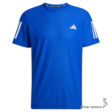 Adidas 短袖上衣 男裝 排汗 抗菌 反光 藍【運動世界】JC9786