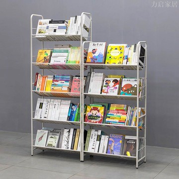 學生書架簡易落地鐵藝置物架落地多層家用兒童大容量書本收納架