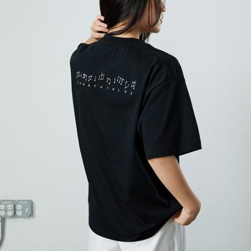 音符刺繡口袋寬松TEE 索羅娜抗皺涼感T恤