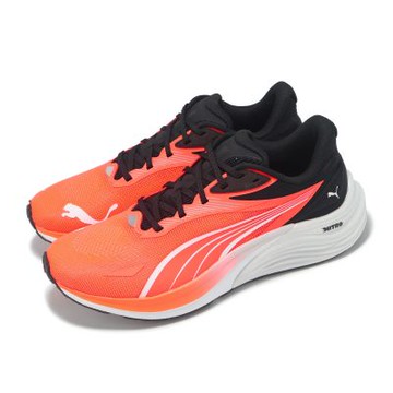 Puma 慢跑鞋 Electrify Nitro 4 男鞋 橘 白 輕量 支撐 緩衝 運動鞋 31078909