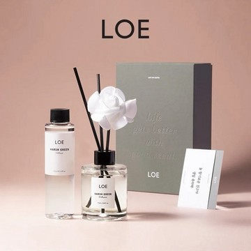 「SEOULÉ 韓國香氛」 HARSH GREEN 春日花店 / LOE 擴香禮合組(120ml+300ml)