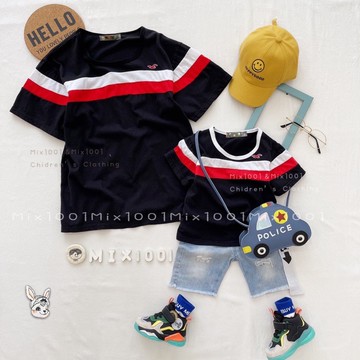 🌈✨台灣製❤️韓版造型刺繡上衣✨兒童造型橫條上衣 5-21