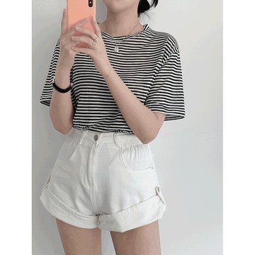 Codibook｜韓國 paknamae 彩虹袖寬鬆圓領短袖T恤［預購］短袖上衣 女裝