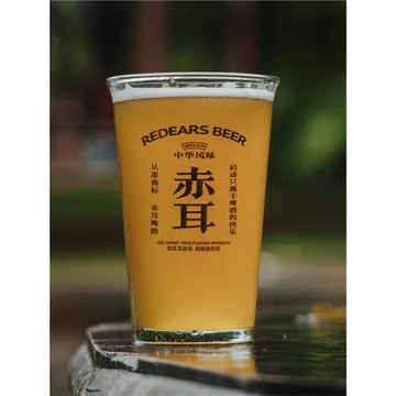 新品 REDEARS 赤耳啤酒杯 上山虎 金色圖案 玻璃杯 平底杯 品脫杯