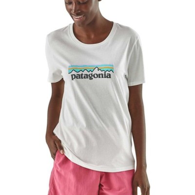 パタゴニア Patagonia レディース Tシャツ トップス Pastel P-6 Logo Organic Crew T-Shirt White