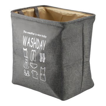 Little Pink Rabbit 粉彩小兔 棉麻方形收納筒 WASH DAY  LF0118 顏色隨機  35 x 25 x 35cm  1個
