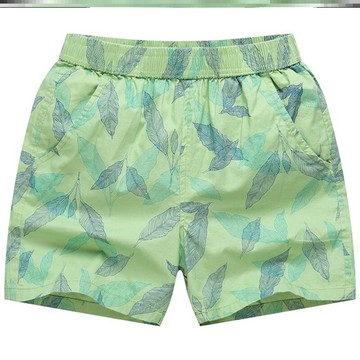 三分男士沙灘熱褲外穿碎花美式寬松夏百搭運動潮海邊純色松緊時尚