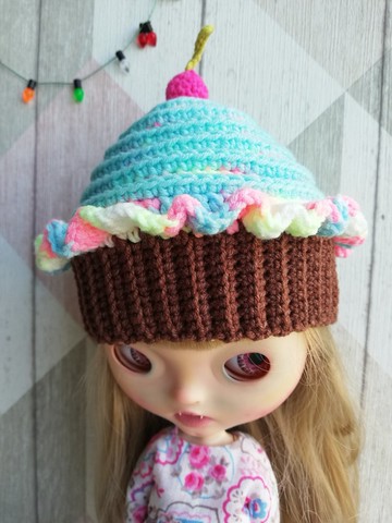 Blythe 娃娃帽 糖霜杯子蛋糕