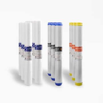 【怡康】20吋小胖第1-3道抑制水垢過濾濾心套裝組(14支組)