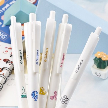 六入 學科按壓筆 黑色 按壓筆 科目 刷題筆 黑色水筆