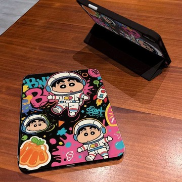 宇航員小新適用蘋果iPad11保護套mini三折pro帶筆槽10代平板殼Air