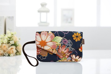 信封式手拿包  防潑水 平織緹花 賞夜菊