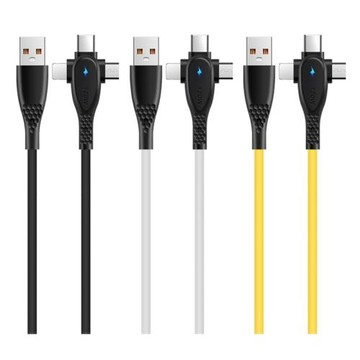 適用 蘋果android三合一充電線USB車內多頭數據線一拖三多用typec