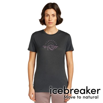 【icebreaker】Tech Lite 女圓領羊毛短袖上衣 BF150『深煙灰黑』0A576O 戶外 露營 登山 健行 休閒 時尚 羊毛 短袖 上衣