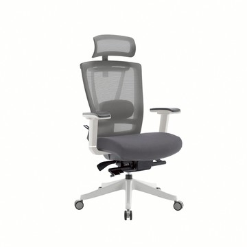 E-home Nadia納迪婭意式高階底盤半網人體工學電腦椅-灰色灰色